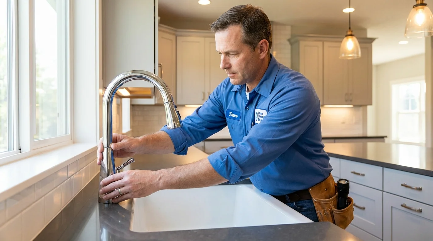 Kitchen faucet installation by Johns Plumbing LLC in Boaz
